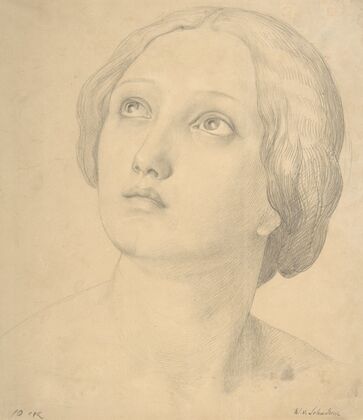 Head of a Woman Looking Up (1800–1862)