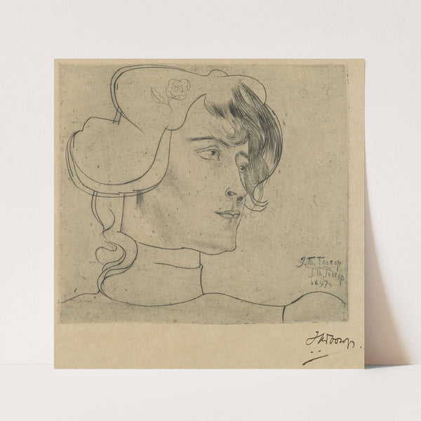 Head of a Woman (Marguérite Adolphine Helfrich) (1897) by Jan Toorop