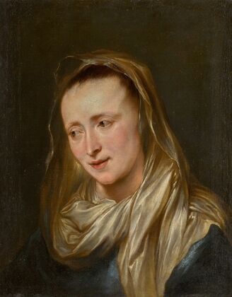 Head of a woman, probably the Virgin