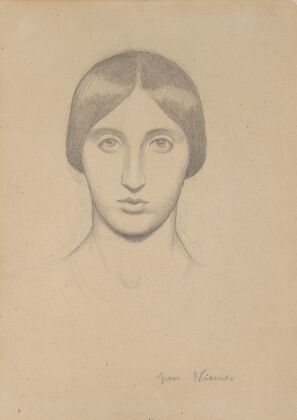 Head of a Woman; Study for a mural in the Church of Saint-Paul, Nîmes (1846–49)