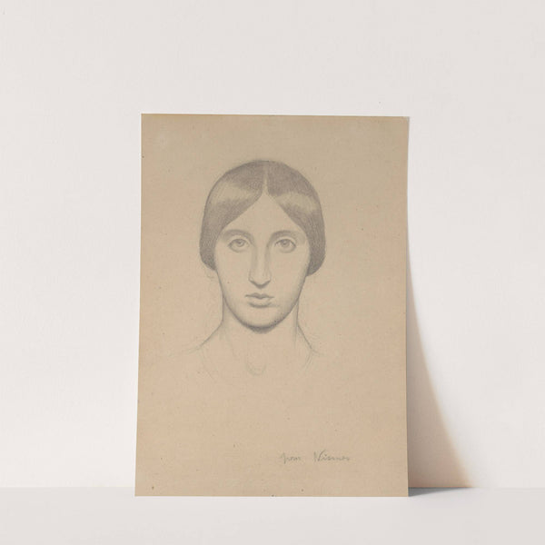 Head of a Woman; Study for a mural in the Church of Saint-Paul, Nîmes (1846–49) by Jean-Hippolyte Flandrin