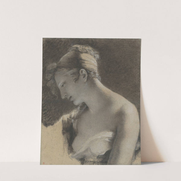 Head of a Woman; Study for 'The Happy Mother' (L'Heureuse mère) by Pierre-Paul Prud'hon