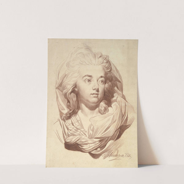 Head of a Woman with a Veil (1782) by Jakob Matthias Schmutzer