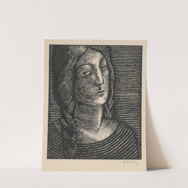 Head Of A Woman With Long Braids (1925) by Mikuláš Galanda