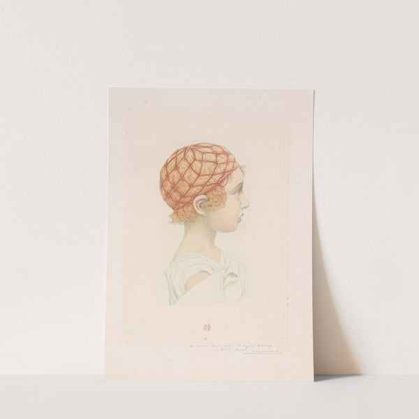 Head of a young girl by Henri-Charles Guérard