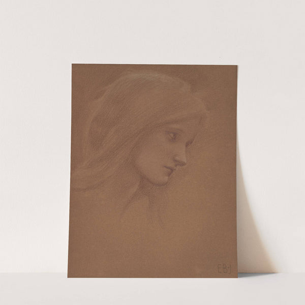 Head of a young girl by Sir Edward Coley Burne-Jones