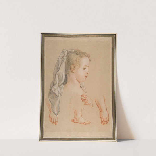 Head of a Young Girl and Studies of Hands and of her Right Foot by Charles De La Fosse
