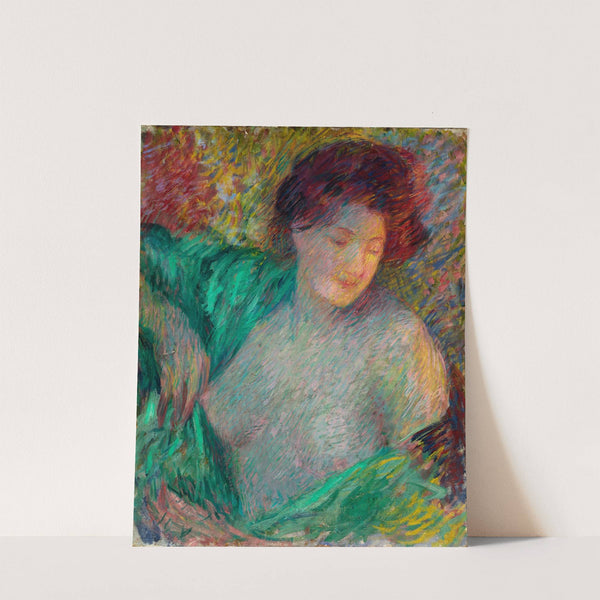 Head of a Young Girl Facing Her Left by Carl Newman