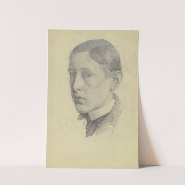 Head of a young man by Fritz Boehle