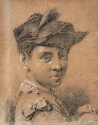 Head of a Young Man Wearing a Hat
