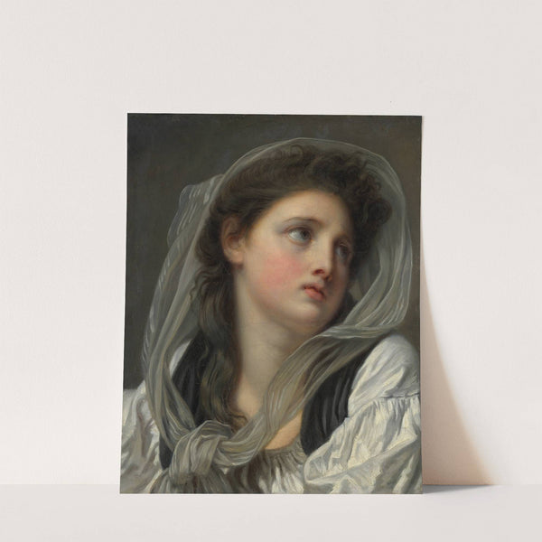 Head of a Young Woman by Jean-Baptiste Greuze