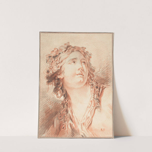 Head of a Young Woman by Gilles Demarteau the Elder