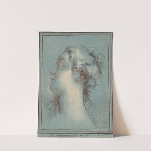 Head of a Young Woman Facing Left (c. 1774) by Gilles Demarteau the Elder