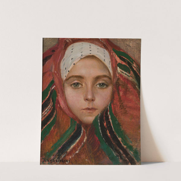 Head of a young woman from Łowicz by Apoloniusz Kędzierski
