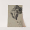 Head of a Young Woman Seen from Below (1886) by Adolph von Menzel