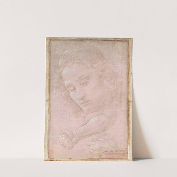 Head of a Youth Wearing a Cap; a Right Forearm with the Hand Clutching a Stone; and a Left Hand Holding a Drapery by Sandro Botticelli