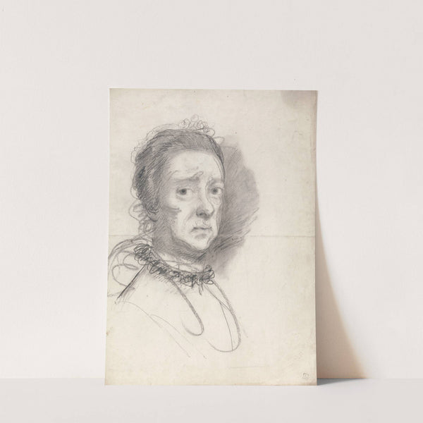 Head of an elderly lady: studies from Raphael's Disputation by Sir Joshua Reynolds