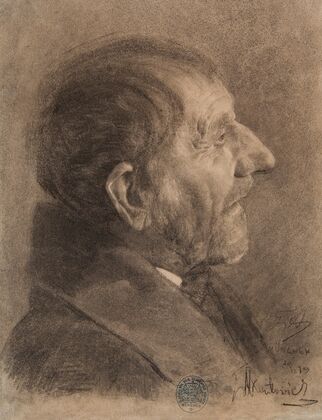 Head of an elderly man