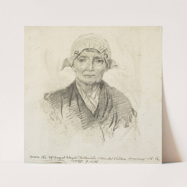 Head of an old Dutch woman by Petrus van der Velden