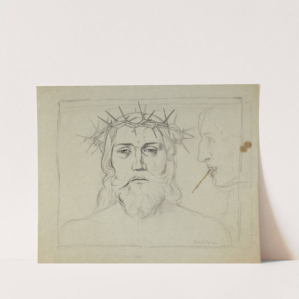 Head of Christ Crowned with Thorns and Tormentor’s Head (1870 - 1890) by Hans Thoma