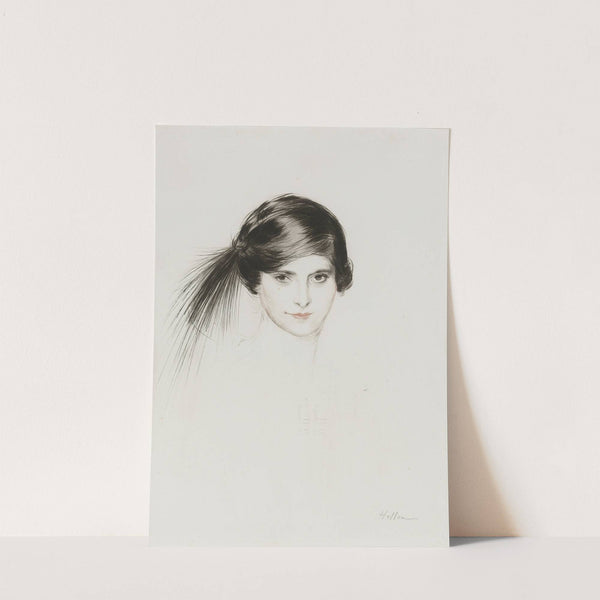 Head of Helena Rubinstein With Egret Feathers by Paul César Helleu