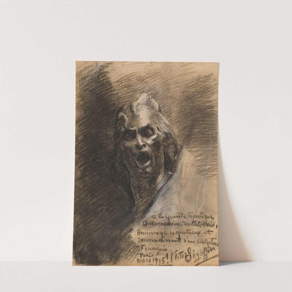 Head of Man Expressive of Horror by Victor Joseph Ségoffin
