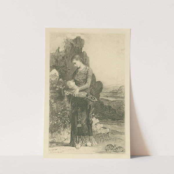 Head of Orpheus on his lyre (1865 - 1892) by Gustave Moreau