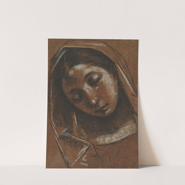 Head of the Virgin by Giacomo Cavedone