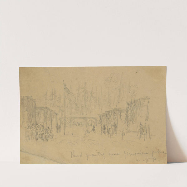 Head quarters near Jerusalem 'pike' by Alfred Rudolph Waud