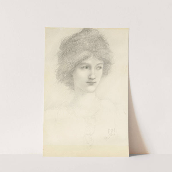 Head study for 'The Sirens' by Sir Edward Coley Burne-Jones