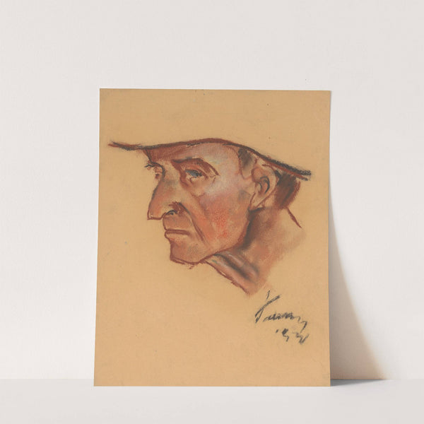 Head Study of a Man by Zolo Palugyay