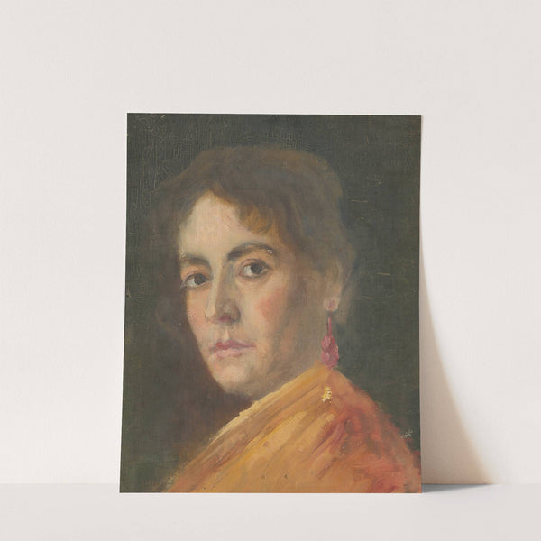 Head Study of a Woman with an Earring by Aurel Ballo