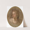 Head study of a young girl by George Romney