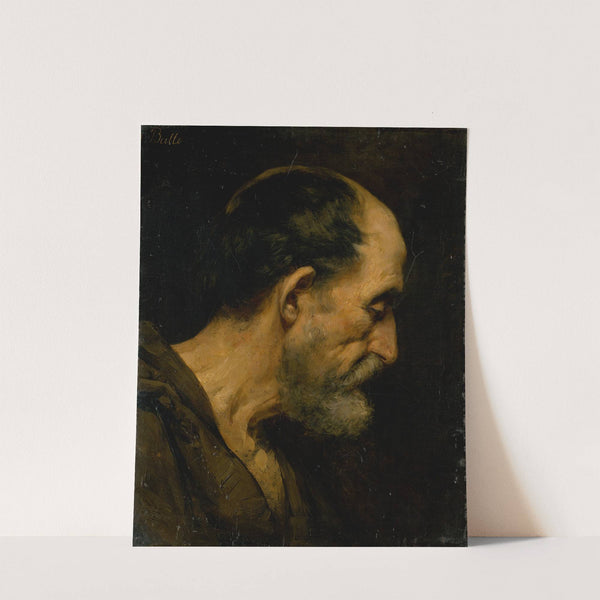 Head Study Of An Old Man Eduard Ballo by Eduard Ballo