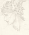 Head study of Maria Zambaco for Nimue in ‘The Beguiling of Merlin’