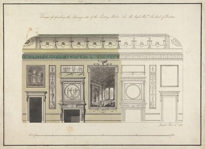 Headfort House, Ireland: Elevation of the Eating Parlor