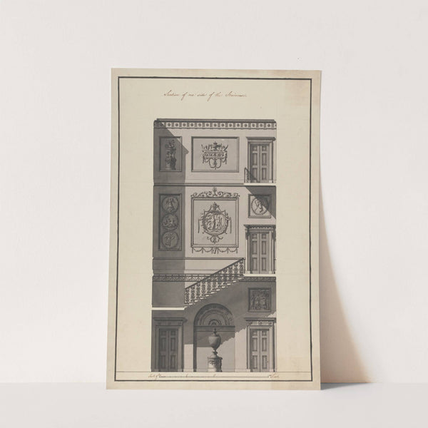 Headfort House, Ireland: Section of the Staircase by Robert Adam