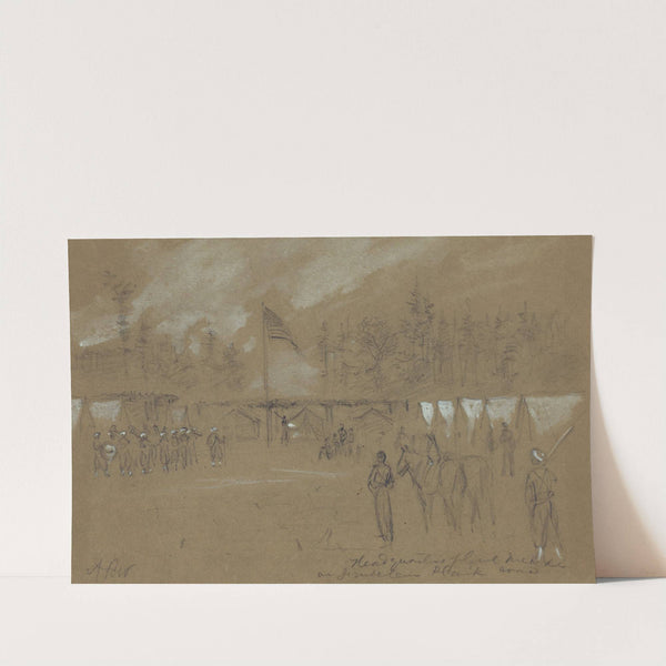 Headquarters of Genl Meade of Jerusalem Plank road by Alfred Rudolph Waud