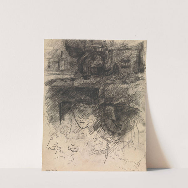 Heads and Still Life with Bottles by James Ensor