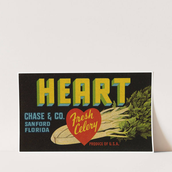 Heart Fresh Celery Label (1930-1950)