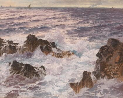 Heavy Seas off the Coast of Capri