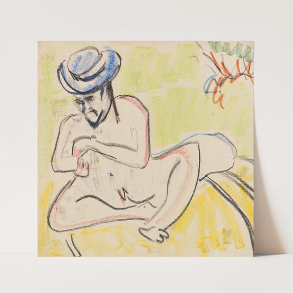 Heckel mit blauem Hut (1909) by Ernst Ludwig Kirchner