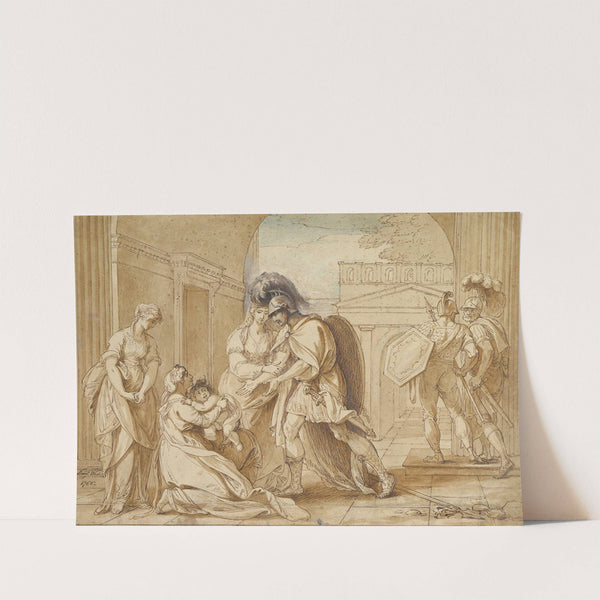 Hector taking leave of Andromache; the Fright of Astyanax (1766) by Benjamin West