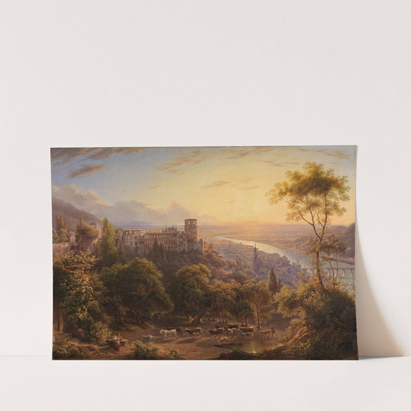 Heidelberg bei Sonnenuntergang by Carl Ludwig Frommel