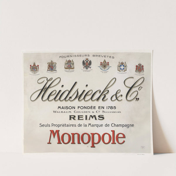 Heidsieck & Co, Maison fondée en 1785 (1912) by Imp. F. Champenois