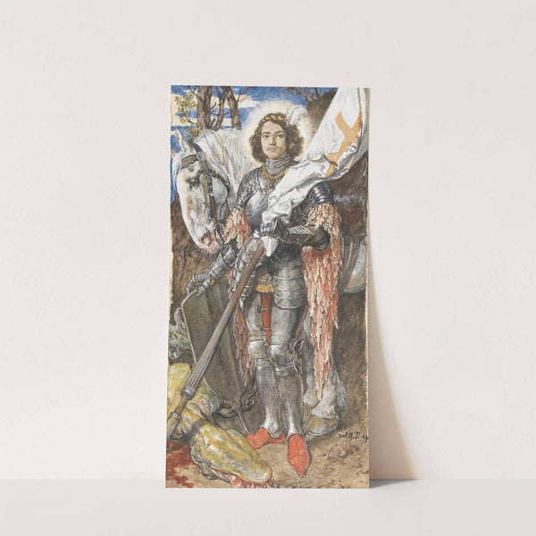 Heiliger Georg mit dem erlegten Drachen (Ca. 1880-90) by Wilhelm von Diez