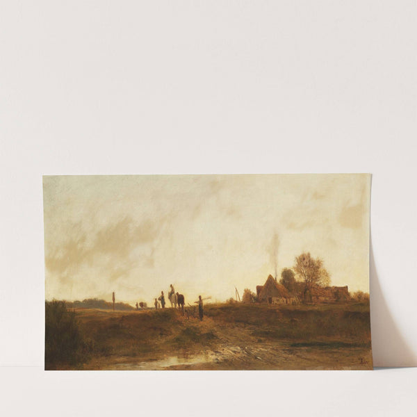 Heimkehr der Landleute am Abend bei Pang III (1872) by Adolf Heinrich Lier