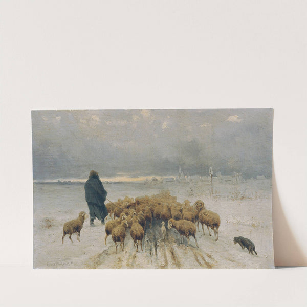 Heimkehrende Schafherde by Ernst Adolph Meissner