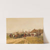 Heimkehrende Truppen vor den Toren der Stadt by Wilhelm Velten
