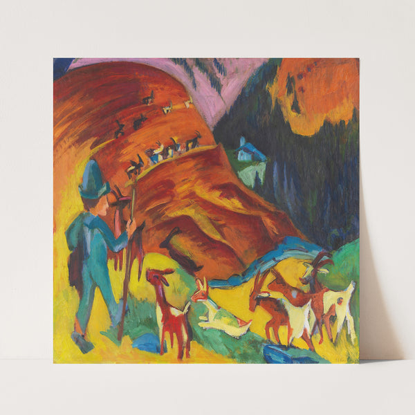 Heimkehrende Ziegenherde (1920) by Ernst Ludwig Kirchner